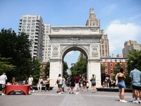 The Washington Square Arch in Washington Square Park in New York City, United States of America on July 5th, 2024. (