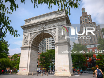 The Washington Square Arch in Washington Square Park in New York City, United States of America on July 5th, 2024. (