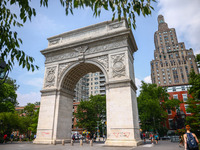 The Washington Square Arch in Washington Square Park in New York City, United States of America on July 5th, 2024. (