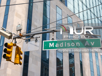 Madison Avenue sign in New York City, United States of America on July 5th, 2024. (