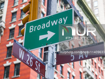 Broadway sign in Manhattan, New York City, United States of America on July 5th, 2024. (