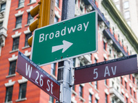 Broadway sign in Manhattan, New York City, United States of America on July 5th, 2024. (