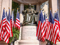 William Cullen Bryant monument in Bryant Park in Manhattan, New York City, United States of America on July 5th, 2024. (