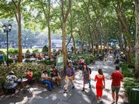 Summer in Bryant Park in Manhattan, New York City, United States of America on July 5th, 2024. (