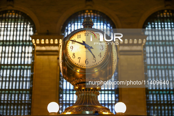 Main Concourse clock inside Grand Central Terminal in New York City, United States of America on July 5th, 2024. 