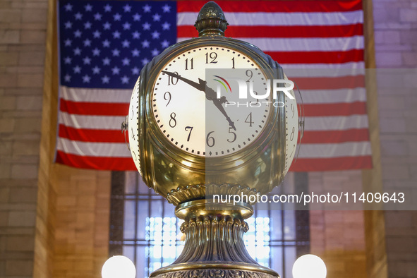 Main Concourse clock inside Grand Central Terminal in New York City, United States of America on July 5th, 2024. 