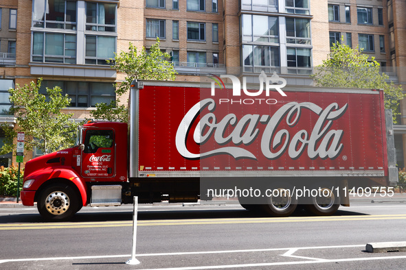 Coca-Cola truck in Washington, DC in the United States of America on July 9th, 2024. 