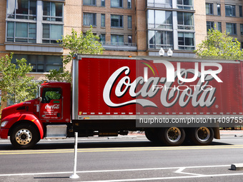 Coca-Cola truck in Washington, DC in the United States of America on July 9th, 2024. (