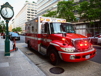 Fire ambulance in Washington, DC in the United States of America on July 9th, 2024. (