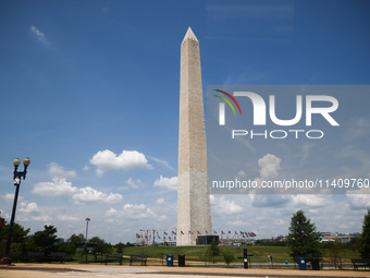 Washington Monument in Washington, DC in the United States of America on July 9th, 2024. (