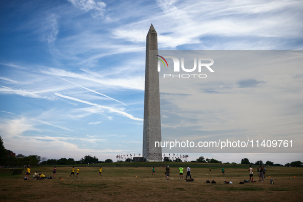 Washington Monument in Washington, DC in the United States of America on July 9th, 2024. 