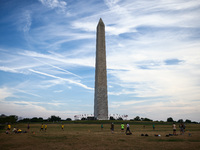 Washington Monument in Washington, DC in the United States of America on July 9th, 2024. (