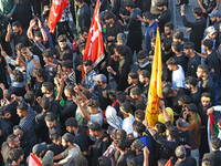 Thousands of Shia Muslims are attending the mourning procession to commemorate the martyrdom of Prophet Muhammad's grandson Imam Hussein (Hu...