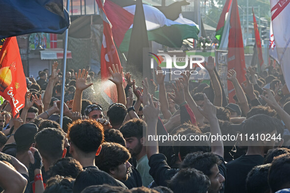 Thousands of Shia Muslims are attending the mourning procession to commemorate the martyrdom of Prophet Muhammad's grandson Imam Hussein (Hu...