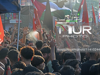 Thousands of Shia Muslims are attending the mourning procession to commemorate the martyrdom of Prophet Muhammad's grandson Imam Hussein (Hu...