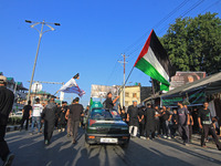 Thousands of Shia Muslims are attending the mourning procession to commemorate the martyrdom of Prophet Muhammad's grandson Imam Hussein (Hu...