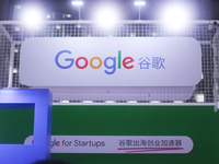 Visitors are visiting the Google booth at 2024WAIC in Shanghai, China, on July 7, 2024. According to the Wall Street Journal, on July 15, 20...