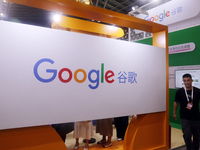 Visitors are visiting the Google booth at 2024WAIC in Shanghai, China, on July 7, 2024. According to the Wall Street Journal, on July 15, 20...