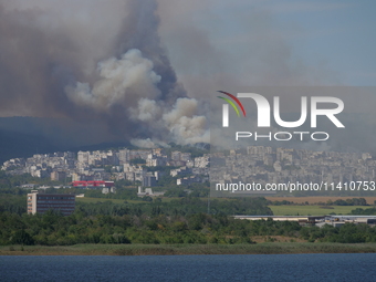 A big smoke is being seen over the Black Sea town of Varna, some 450 km (280 miles) northeast of the capital Sofia, in Varna, Bulgaria, on J...