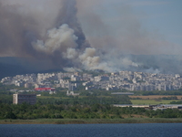 A big smoke is being seen over the Black Sea town of Varna, some 450 km (280 miles) northeast of the capital Sofia, in Varna, Bulgaria, on J...