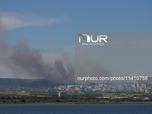 A big smoke is being seen over the Black Sea town of Varna, some 450 km (280 miles) northeast of the capital Sofia, in Varna, Bulgaria, on J...