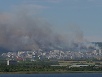 A big smoke is being seen over the Black Sea town of Varna, some 450 km (280 miles) northeast of the capital Sofia, in Varna, Bulgaria, on J...