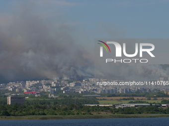 A big smoke is being seen over the Black Sea town of Varna, some 450 km (280 miles) northeast of the capital Sofia, in Varna, Bulgaria, on J...