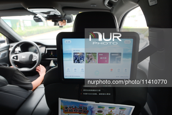 A general view is showing Luobo Kuai Pao, the Baidu Robotaxi, launching test runs in the Jiading area of Shanghai, China, on July 15, 2024. 