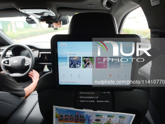 A general view is showing Luobo Kuai Pao, the Baidu Robotaxi, launching test runs in the Jiading area of Shanghai, China, on July 15, 2024....