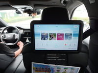 A general view is showing Luobo Kuai Pao, the Baidu Robotaxi, launching test runs in the Jiading area of Shanghai, China, on July 15, 2024....