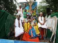 Artists are dressing as Hindu God and Goddess as they are performing on the last day of the week-long celebration of Lord Jagannath's ''Rath...