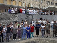 Health professionals are attending the requiem for the victims of the Russian missile attack on the Ohmatdyt National Specialized Children's...