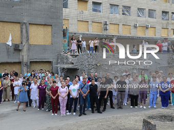 Health professionals are attending the requiem for the victims of the Russian missile attack on the Ohmatdyt National Specialized Children's...