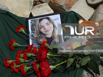 The photo of nephrologist Svitlana Lukianchyk, killed by the Russian missile attack on the Ohmatdyt National Specialized Children's Hospital...