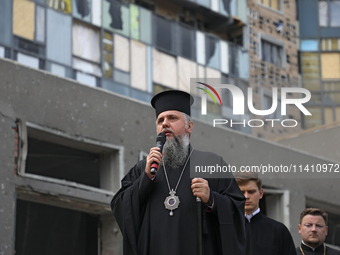 Metropolitan Epiphanius of Kyiv and All Ukraine is attending the requiem for the victims of the Russian missile attack on the Ohmatdyt Natio...