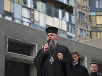 Metropolitan Epiphanius of Kyiv and All Ukraine is attending the requiem for the victims of the Russian missile attack on the Ohmatdyt Natio...