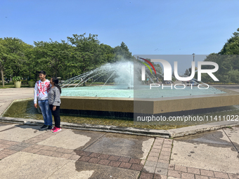 The fountain is operating on Centre Island in Toronto, Ontario, Canada, on July 13, 2024. (