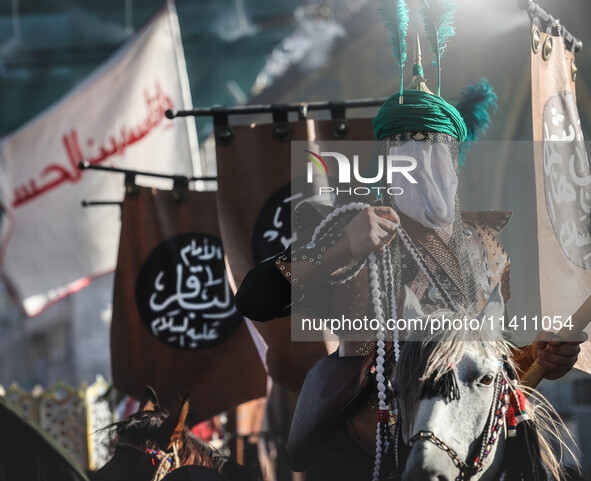 Muslims Pay Their Respects In Karbala, Iraq, on july 15, 2024.  Ashura Is A Period Of Mourning In Remembrance Of The Seventh - Century Marty...