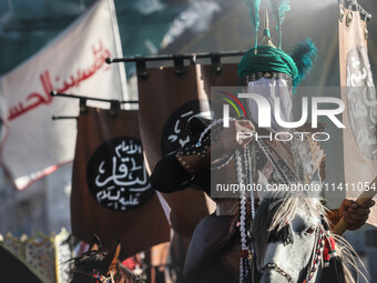 Muslims Pay Their Respects In Karbala, Iraq, on july 15, 2024.  Ashura Is A Period Of Mourning In Remembrance Of The Seventh - Century Marty...