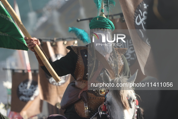 Muslims Pay Their Respects In Karbala, Iraq, on july 15, 2024.  Ashura Is A Period Of Mourning In Remembrance Of The Seventh - Century Marty...