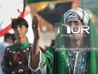 Muslims Pay Their Respects In Karbala, Iraq, on july 15, 2024.  Ashura Is A Period Of Mourning In Remembrance Of The Seventh - Century Marty...