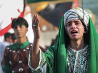 Muslims Pay Their Respects In Karbala, Iraq, on july 15, 2024.  Ashura Is A Period Of Mourning In Remembrance Of The Seventh - Century Marty...