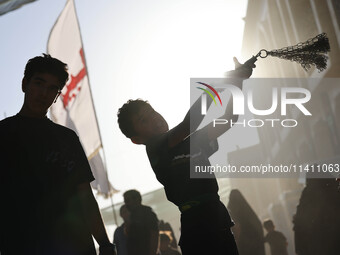 Muslims Pay Their Respects In Karbala, Iraq, on july 15, 2024.  Ashura Is A Period Of Mourning In Remembrance Of The Seventh - Century Marty...