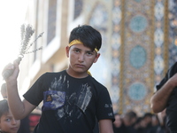 Muslims Pay Their Respects In Karbala, Iraq, on july 15, 2024.  Ashura Is A Period Of Mourning In Remembrance Of The Seventh - Century Marty...