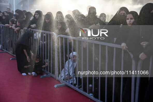 Muslims Pay Their Respects In Karbala, Iraq, on july 15, 2024.  Ashura Is A Period Of Mourning In Remembrance Of The Seventh - Century Marty...