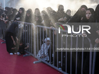 Muslims Pay Their Respects In Karbala, Iraq, on july 15, 2024.  Ashura Is A Period Of Mourning In Remembrance Of The Seventh - Century Marty...