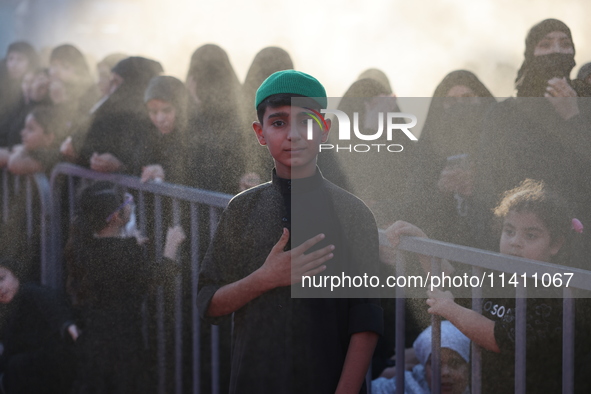 Muslims Pay Their Respects In Karbala, Iraq, on july 15, 2024.  Ashura Is A Period Of Mourning In Remembrance Of The Seventh - Century Marty...