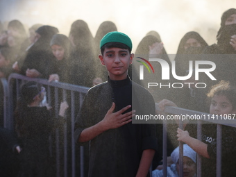 Muslims Pay Their Respects In Karbala, Iraq, on july 15, 2024.  Ashura Is A Period Of Mourning In Remembrance Of The Seventh - Century Marty...