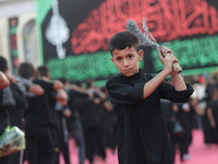 Muslims Pay Their Respects In Karbala, Iraq, on july 15, 2024.  Ashura Is A Period Of Mourning In Remembrance Of The Seventh - Century Marty...