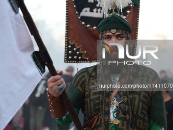 Muslims Pay Their Respects In Karbala, Iraq, on july 15, 2024.  Ashura Is A Period Of Mourning In Remembrance Of The Seventh - Century Marty...